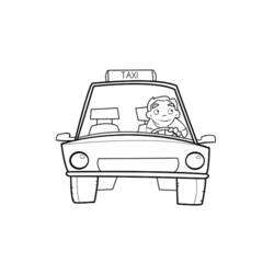 Dibujo para colorear: Taxi (Transporte) #137252 - Dibujos para Colorear e Imprimir Gratis