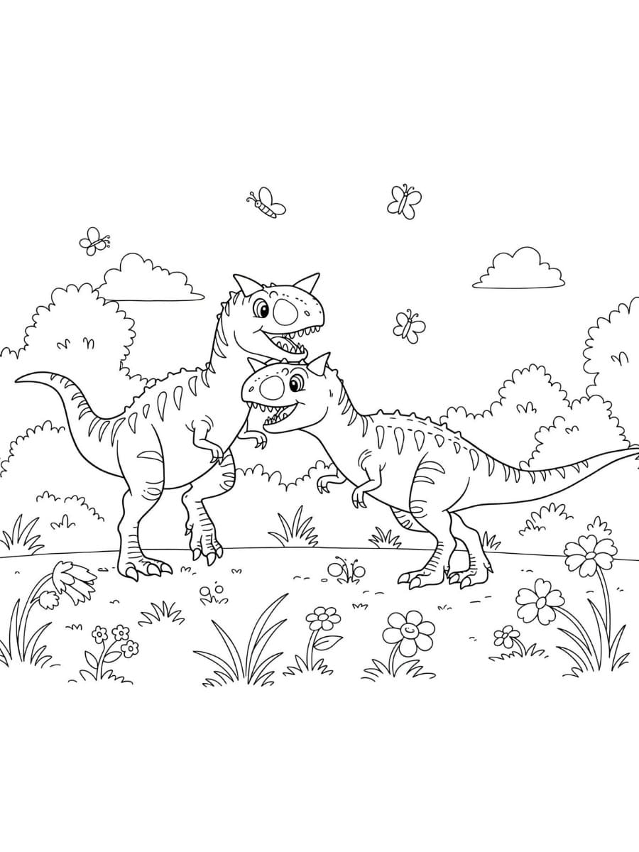 Dibujo gratuito Carnotauro #221241 de la coleccion Animales Prehistóricos para imprimir