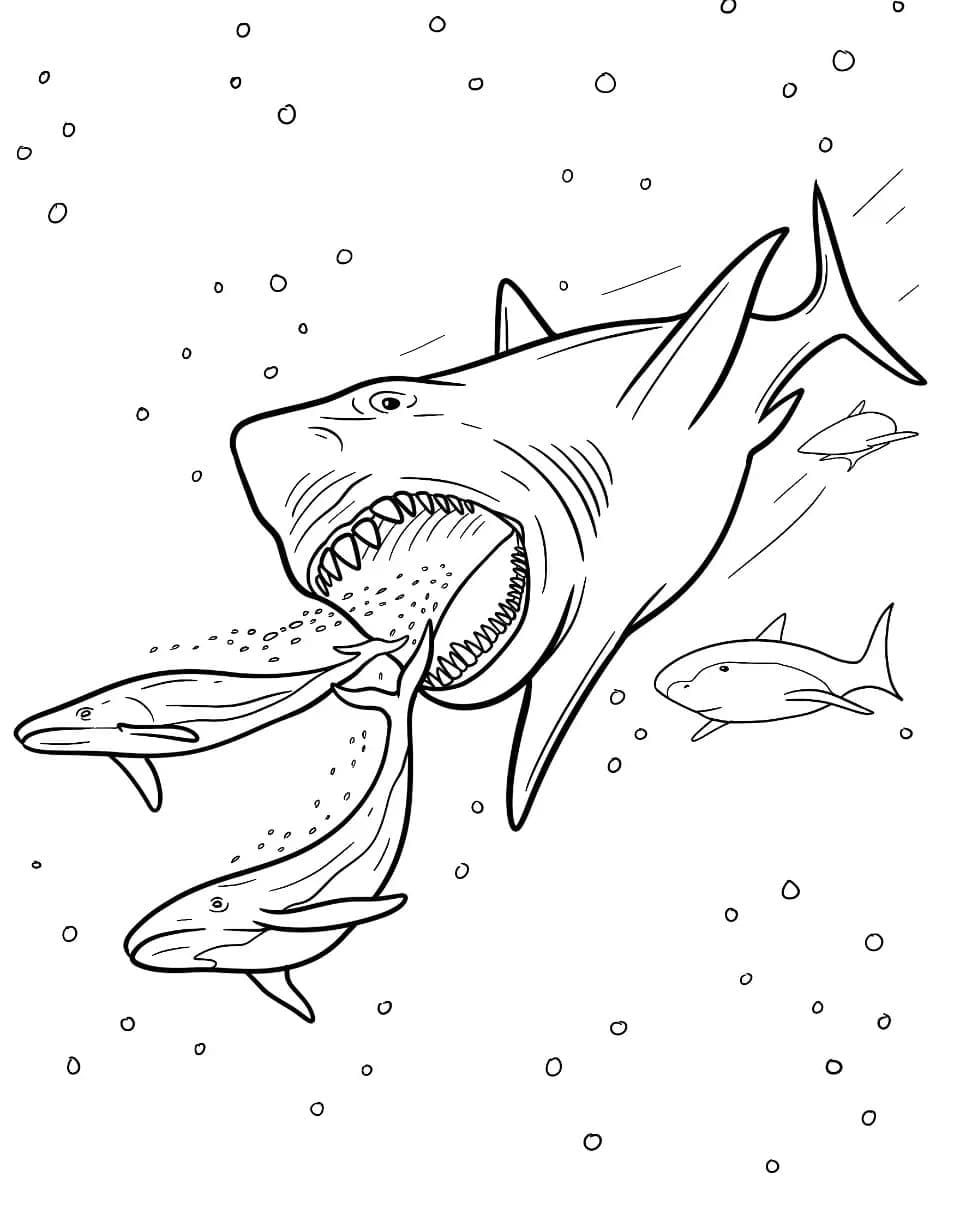 Dibujo gratuito Megalodón #220711 de la coleccion Animales Prehistóricos para imprimir