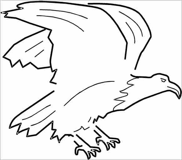 Dibujo para colorear: Águila (Animales) #317 - Dibujos para Colorear e Imprimir Gratis