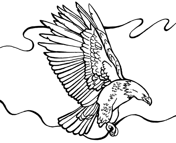 Dibujo para colorear: Águila (Animales) #333 - Dibujos para colorear