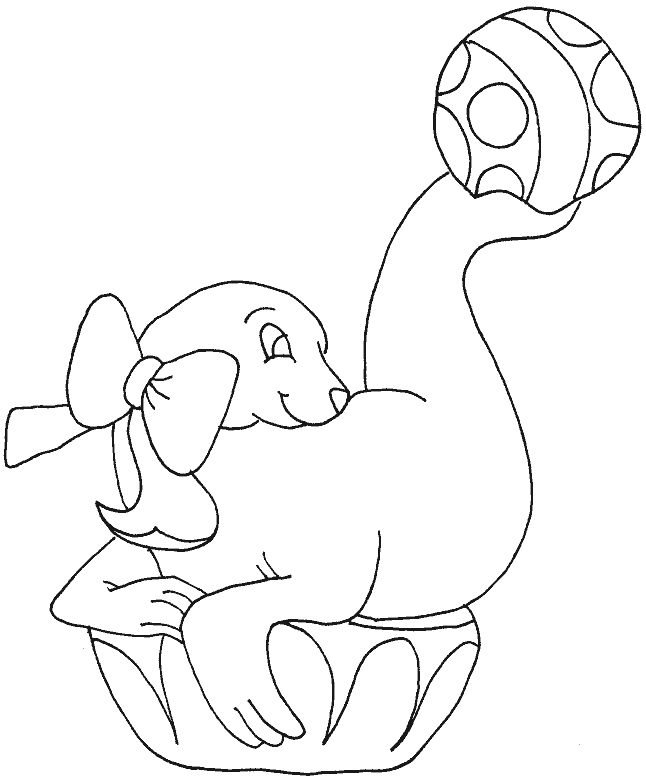Dibujo para colorear: Animales de circo (Animales) #20901 - Dibujos para colorear