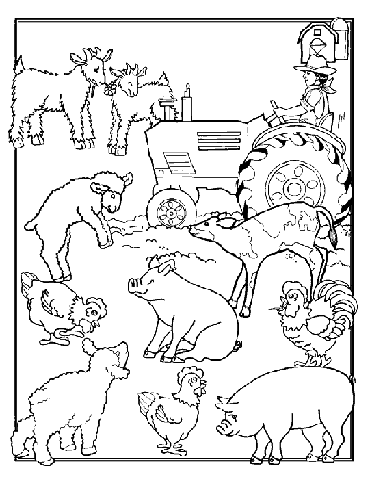 Dibujo para colorear: Animales de granja (Animales) #21387 - Dibujos para Colorear e Imprimir Gratis