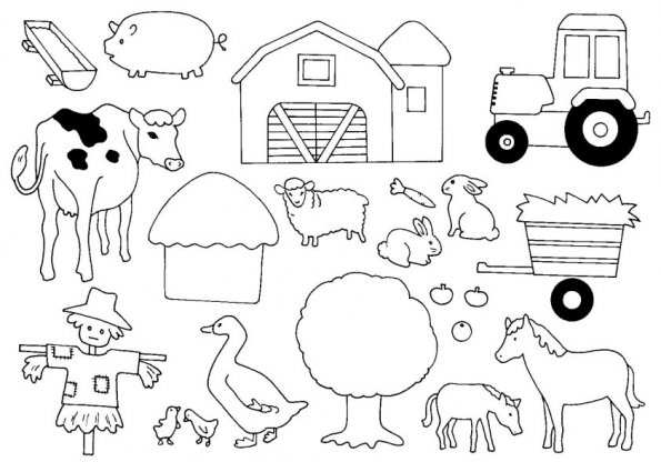 Dibujo para colorear: Animales de granja (Animales) #21388 - Dibujos para Colorear e Imprimir Gratis
