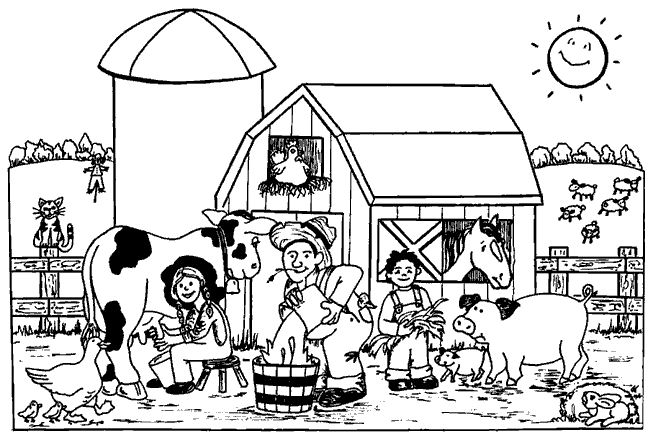 Dibujo para colorear: Animales de granja (Animales) #21394 - Dibujos para Colorear e Imprimir Gratis