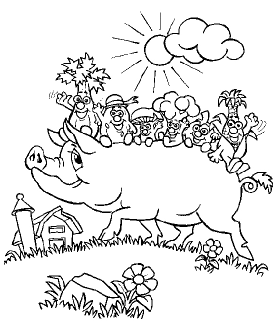 Dibujo para colorear: Animales de granja (Animales) #21402 - Dibujos para colorear