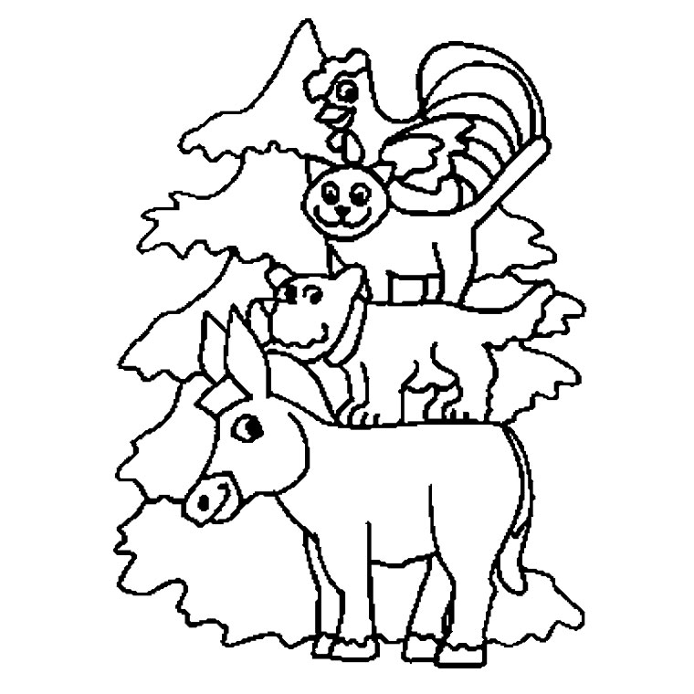 Dibujo para colorear: Animales de granja (Animales) #21426 - Dibujos para colorear