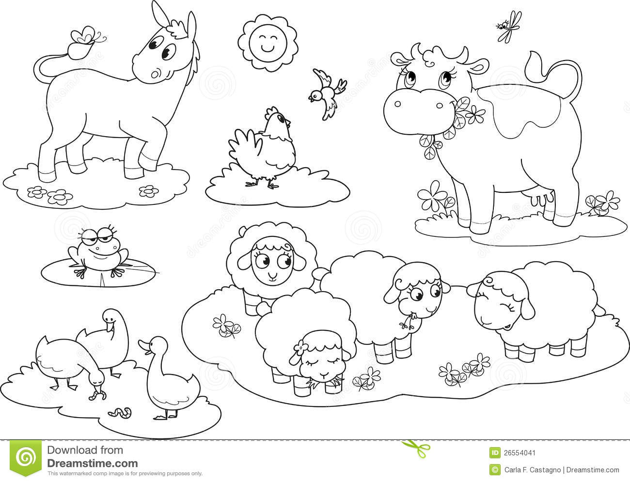 Dibujo para colorear: Animales de granja (Animales) #21428 - Dibujos para colorear
