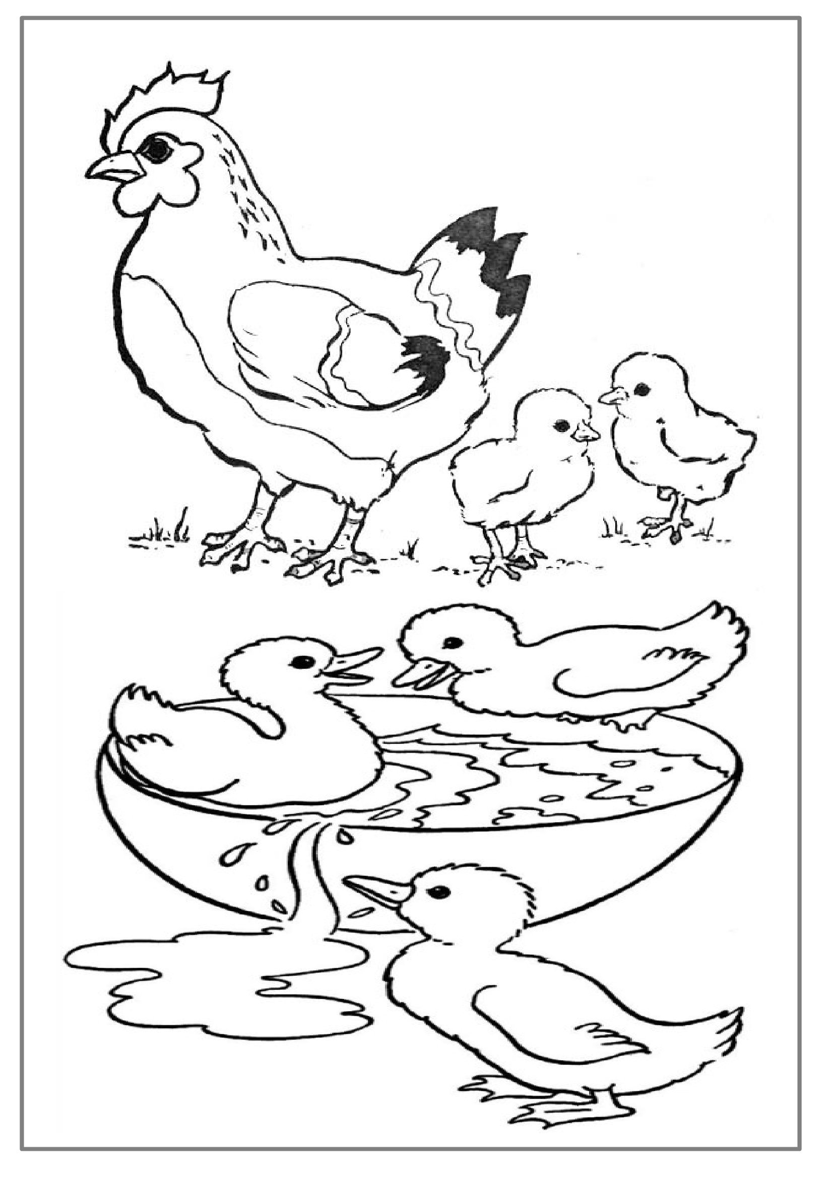 Dibujo para colorear: Animales de granja (Animales) #21440 - Dibujos para colorear