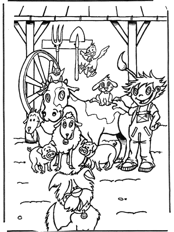 Dibujo para colorear: Animales de granja (Animales) #21446 - Dibujos para colorear
