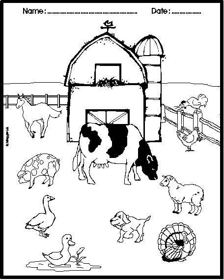Dibujo para colorear: Animales de granja (Animales) #21502 - Dibujos para colorear