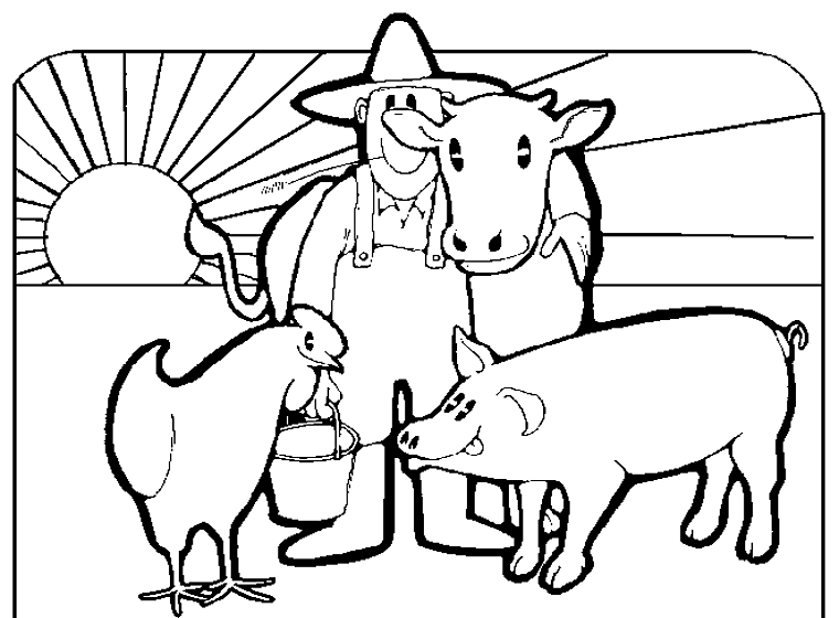Dibujo para colorear: Animales de granja (Animales) #21546 - Dibujos para colorear