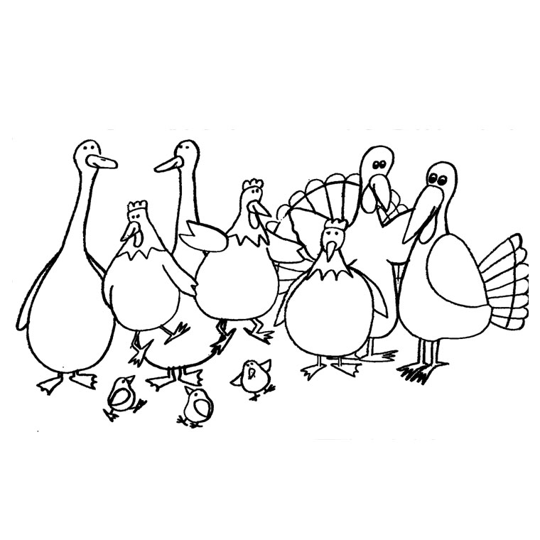 Dibujo para colorear: Animales de granja (Animales) #21578 - Dibujos para colorear