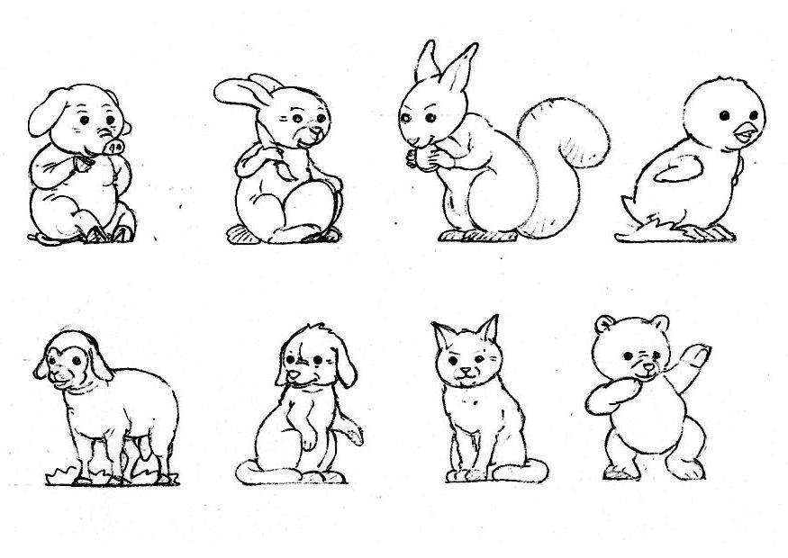 Dibujo para colorear: Animales de granja (Animales) #21597 - Dibujos para colorear