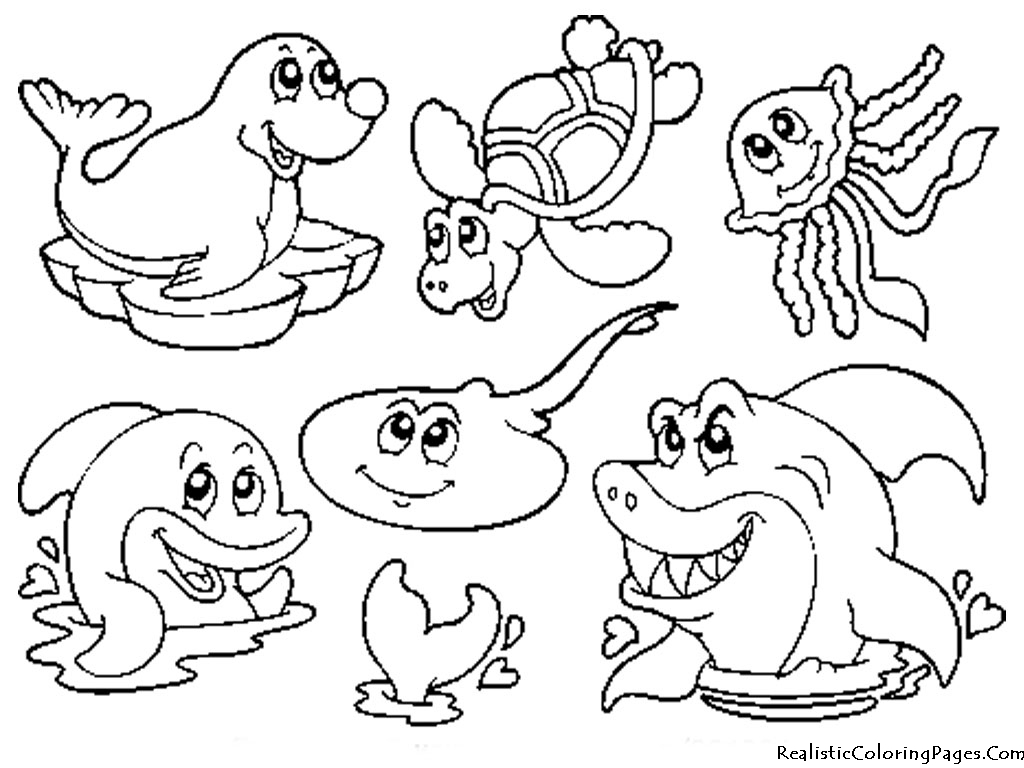 Dibujo para colorear: Animales marinos (Animales) #22092 - Dibujos para colorear