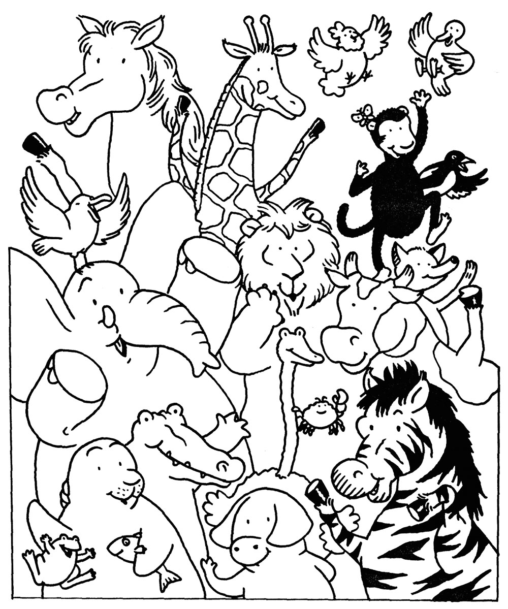 Dibujo para colorear: Animales salvajes / de la selva (Animales) #21080 - Dibujos para Colorear e Imprimir Gratis