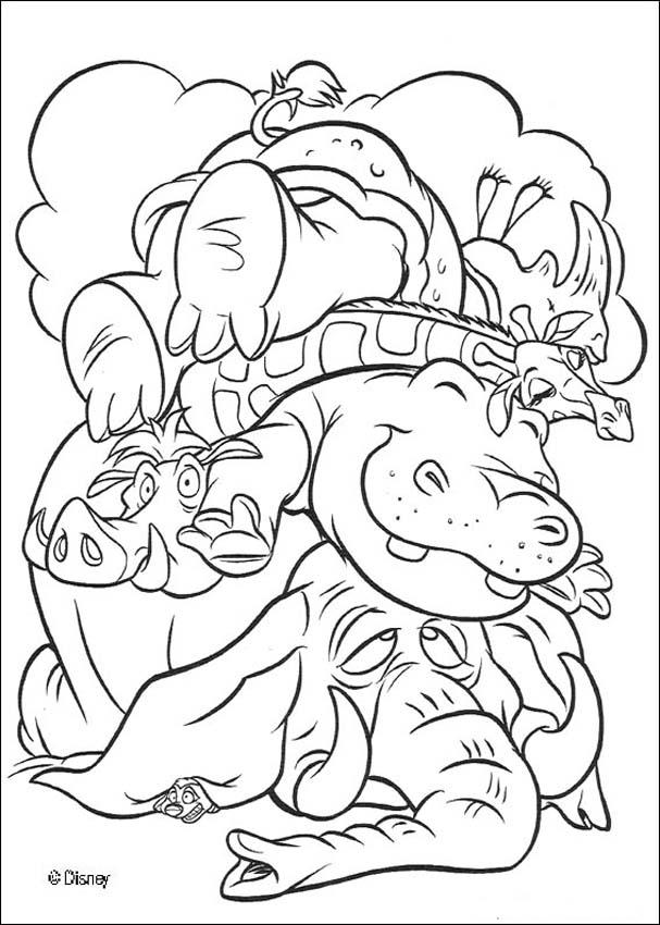 Dibujo para colorear: Animales salvajes / de la selva (Animales) #21099 - Dibujos para Colorear e Imprimir Gratis