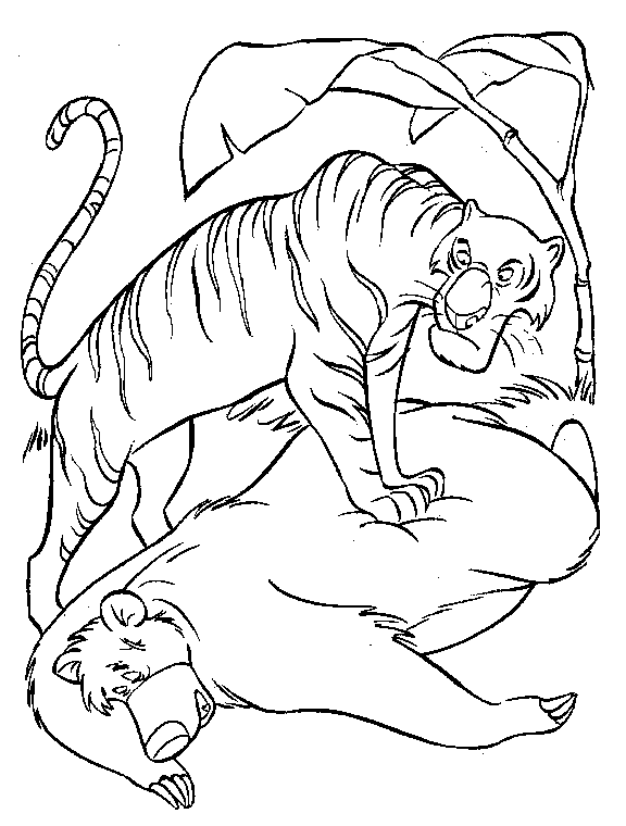 Dibujo para colorear: Animales salvajes / de la selva (Animales) #21165 - Dibujos para colorear