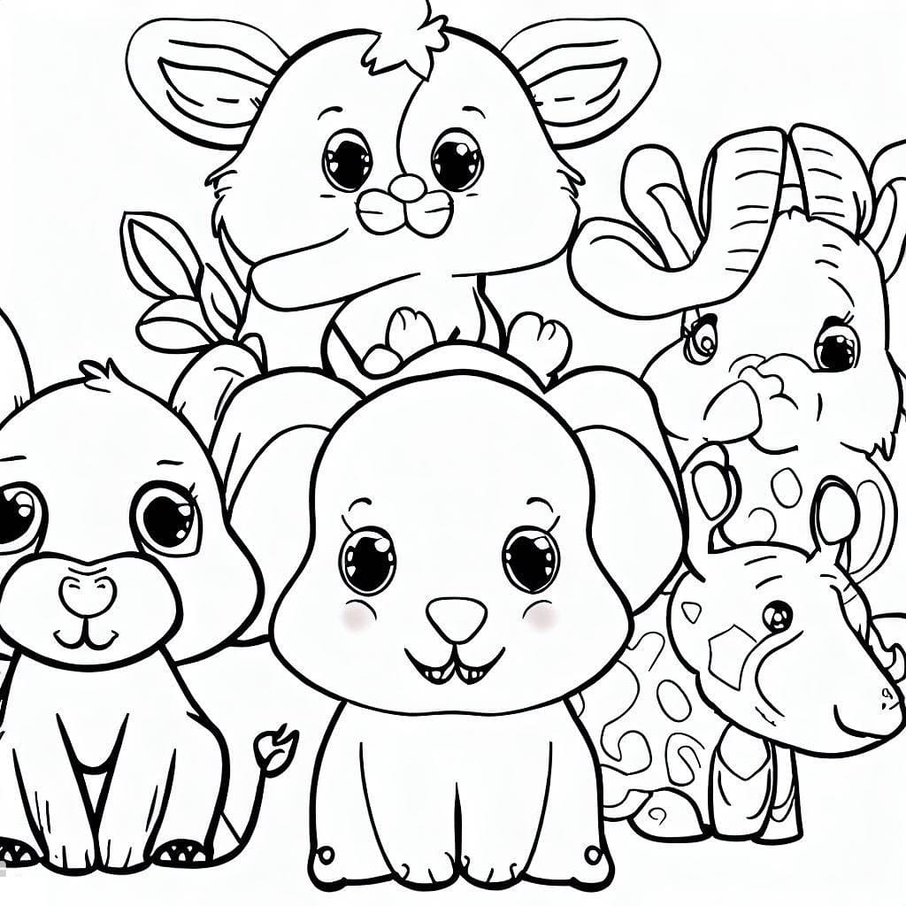 Dibujo gratuito Animales Tiernos #189915 de la coleccion Animales para imprimir