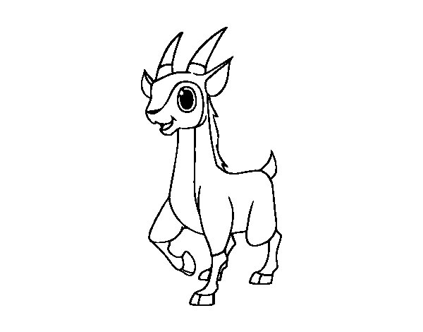 Dibujo para colorear: Antílope (Animales) #22624 - Dibujos para colorear