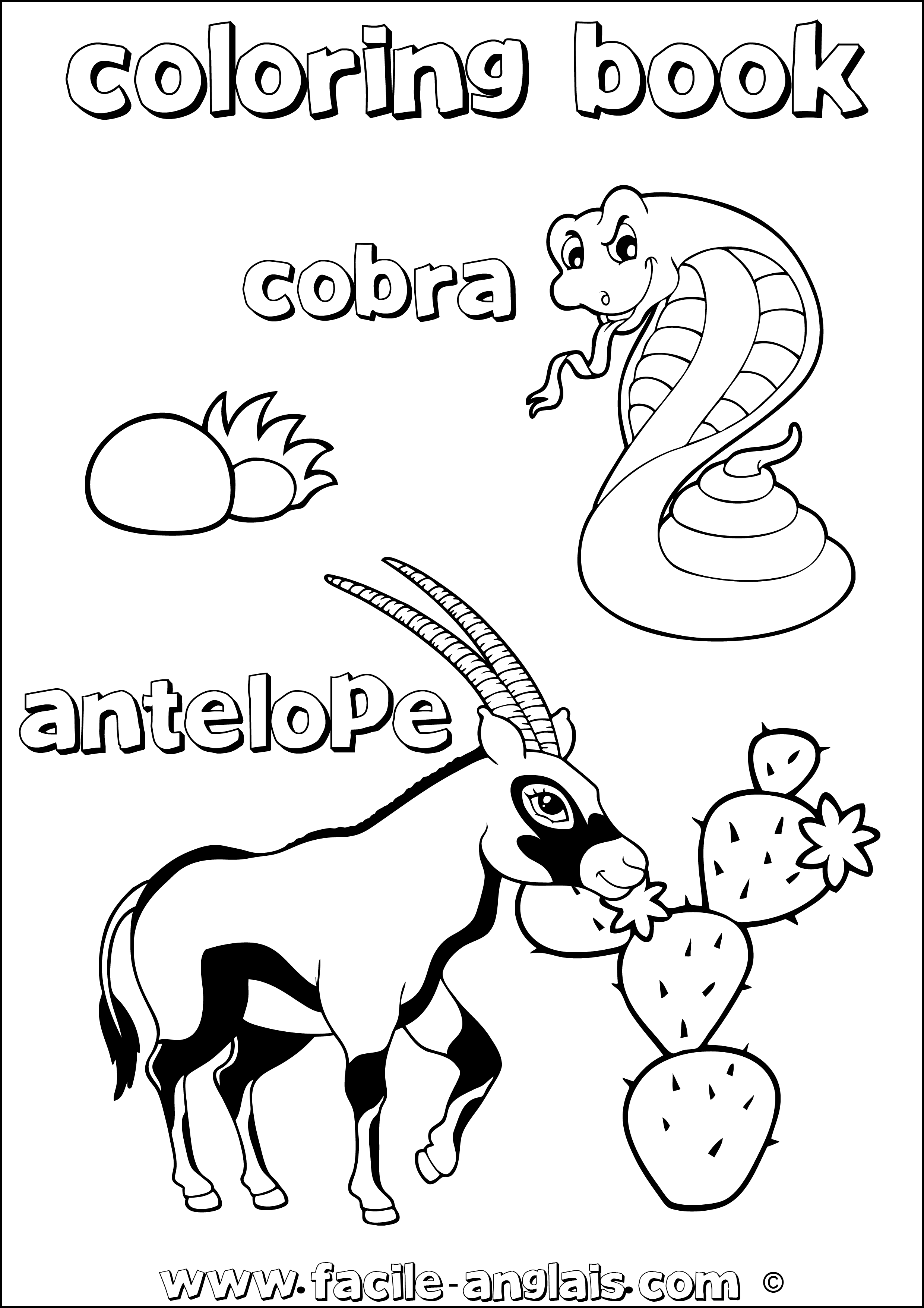 Dibujo para colorear: Antílope (Animales) #22643 - Dibujos para colorear