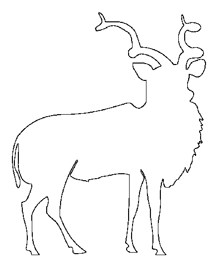 Dibujo para colorear: Antílope (Animales) #22658 - Dibujos para colorear