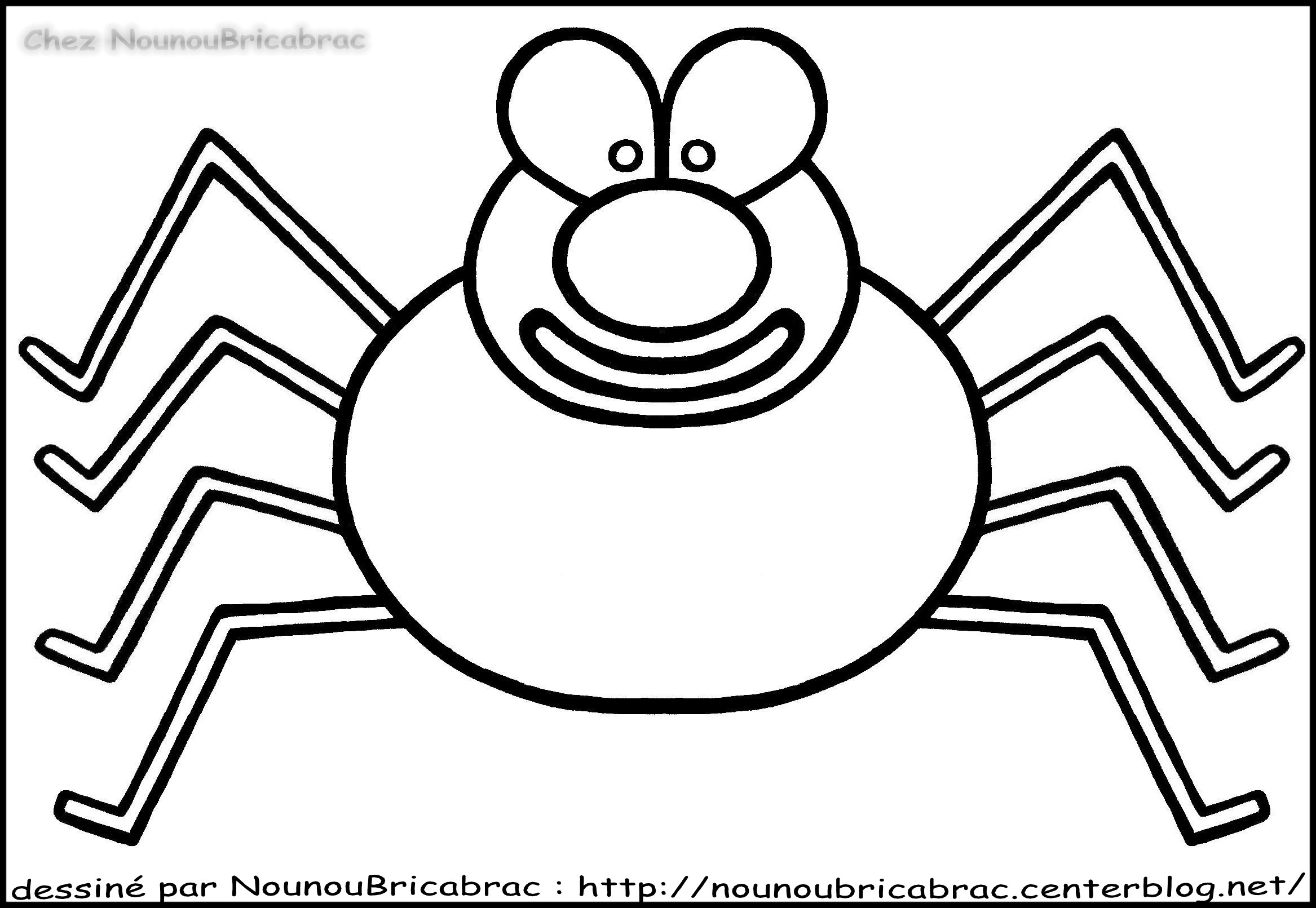 Dibujo para colorear: Araña (Animales) #592 - Dibujos para colorear