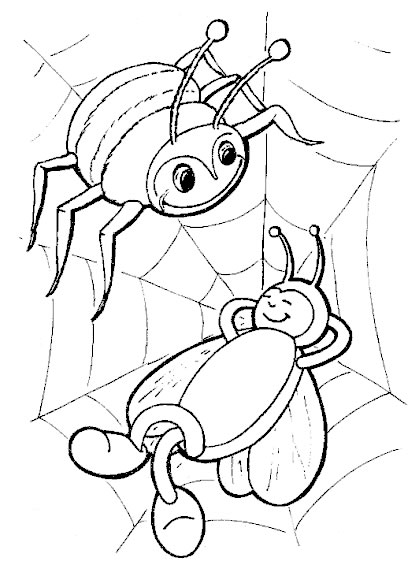 Dibujo para colorear: Araña (Animales) #654 - Dibujos para Colorear e Imprimir Gratis