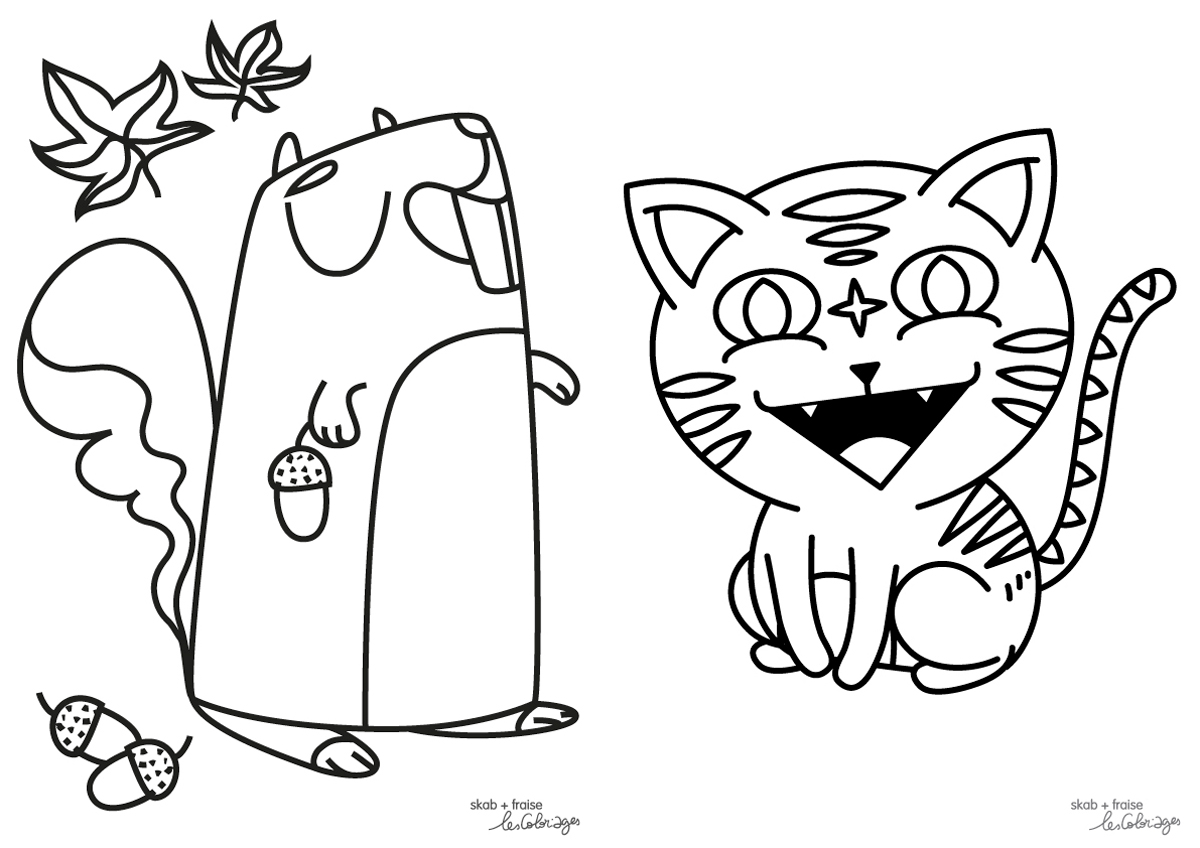 Dibujo para colorear: Ardilla (Animales) #6171 - Dibujos para Colorear e Imprimir Gratis