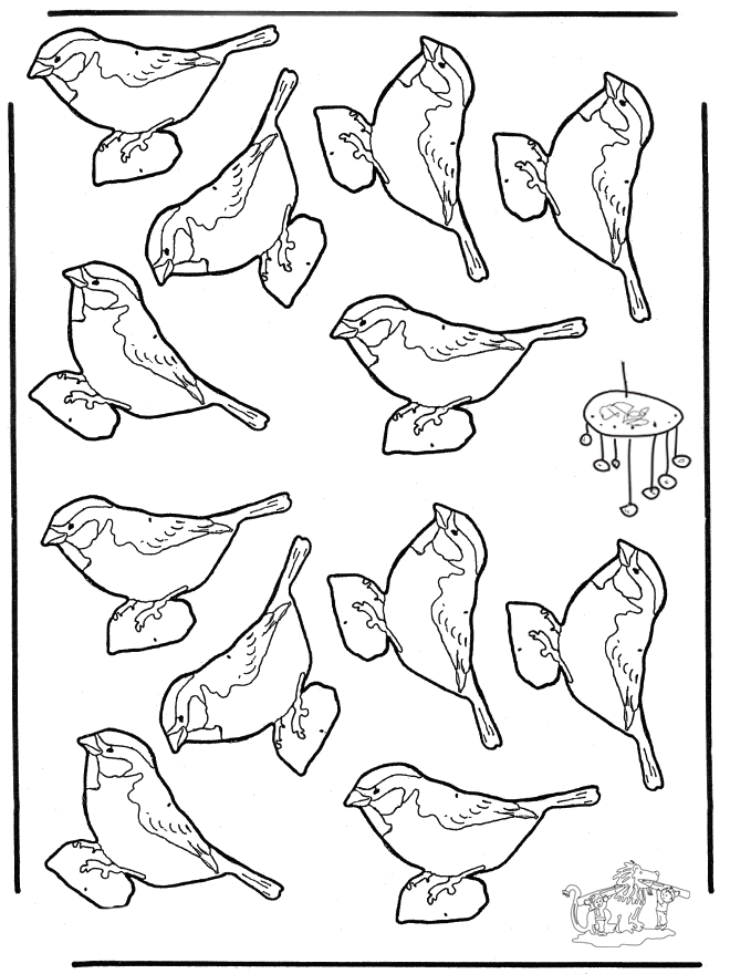 Dibujo para colorear: Aves (Animales) #11989 - Dibujos para colorear