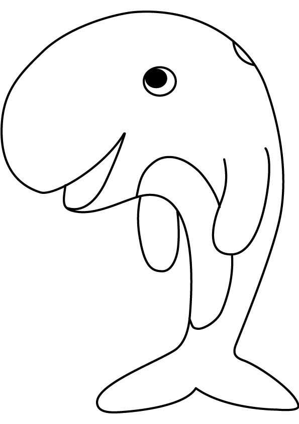 Dibujo para colorear: Ballena (Animales) #885 - Dibujos para colorear