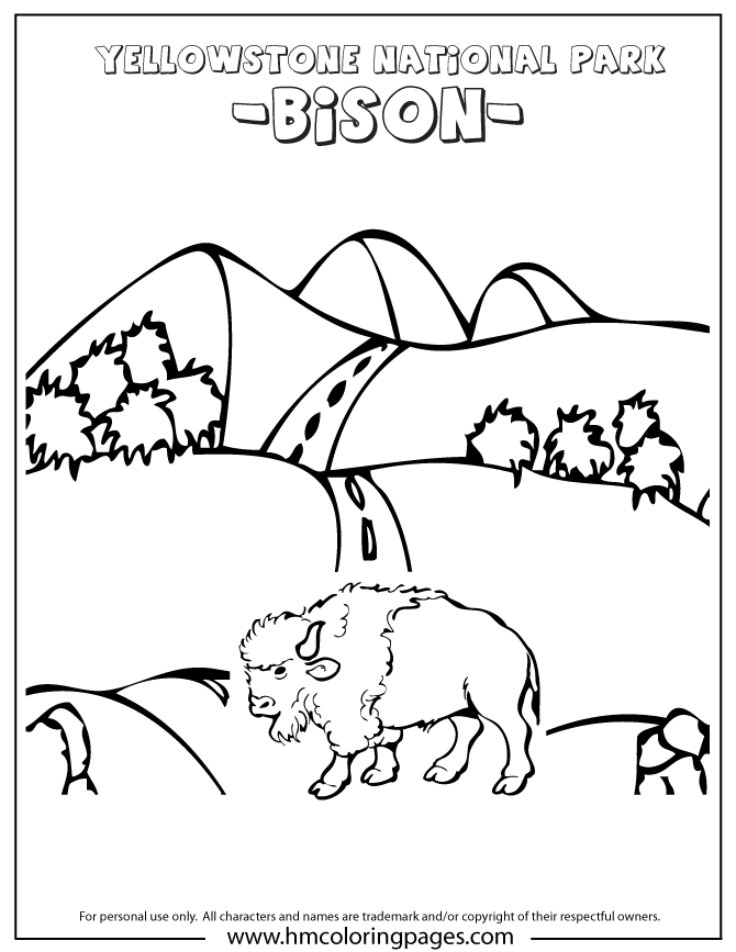 Dibujo para colorear: Bisonte (Animales) #1239 - Dibujos para Colorear e Imprimir Gratis