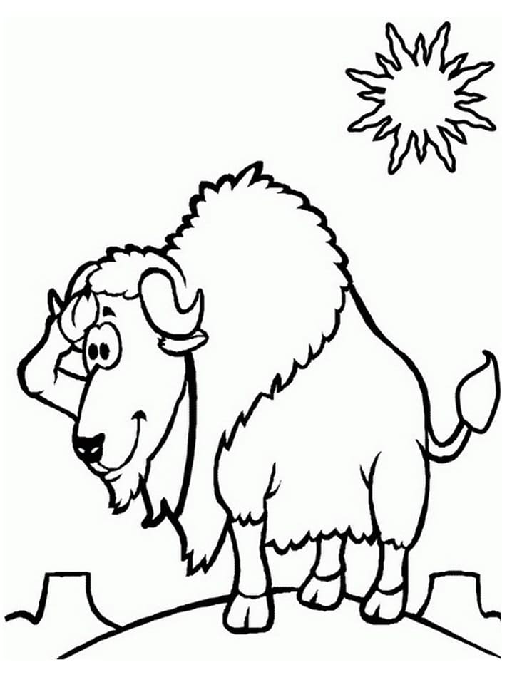Dibujo gratuito Bisonte #205520 de la coleccion Animales para imprimir