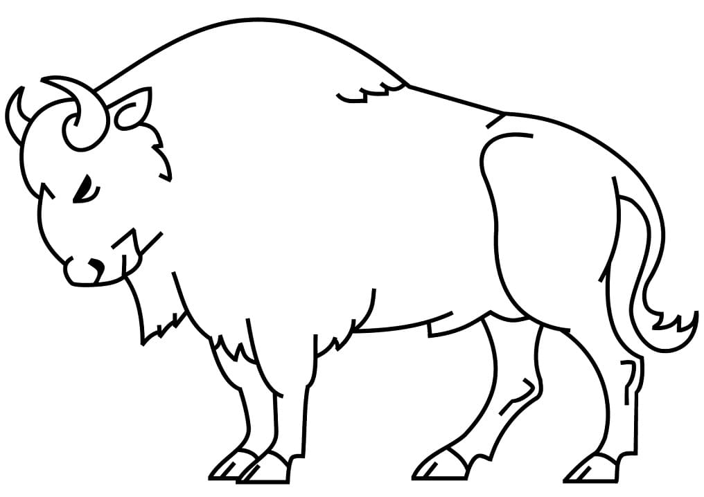 Dibujo gratuito Bisonte #205524 de la coleccion Animales para imprimir
