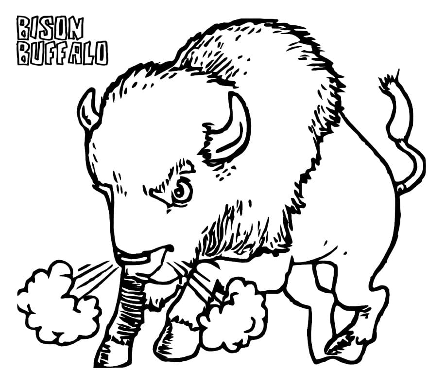 Dibujo gratuito Bisonte #205552 de la coleccion Animales para imprimir