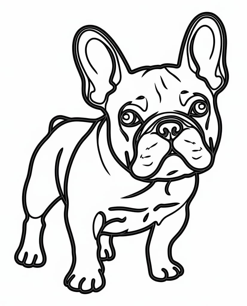 Dibujo gratuito Bulldog Francés #221203 de la coleccion Animales para imprimir