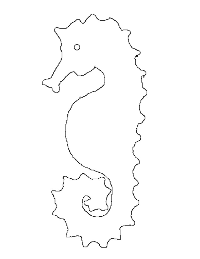Dibujo para colorear: Caballito de mar (Animales) #18625 - Dibujos para Colorear e Imprimir Gratis
