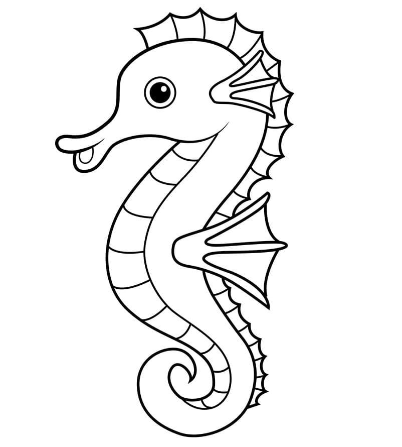 Dibujo gratuito Caballito de Mar #187420 de la coleccion Animales para imprimir