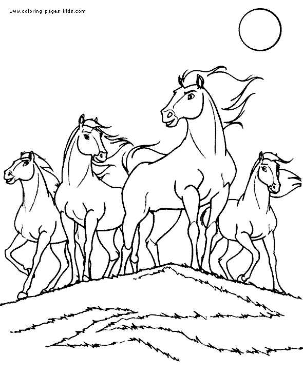 Dibujo para colorear: Caballo (Animales) #2254 - Dibujos para colorear