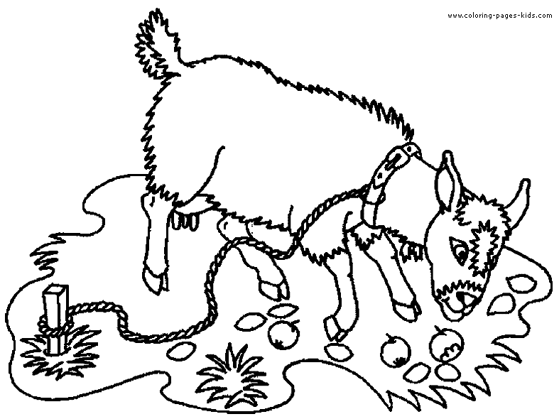 Dibujo para colorear: Cabra (Animales) #2378 - Dibujos para colorear