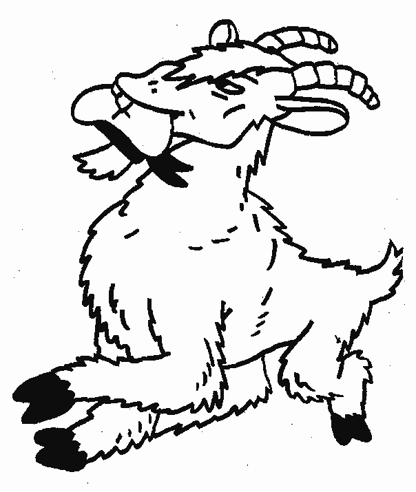 Dibujo para colorear: Cabra (Animales) #2389 - Dibujos para colorear