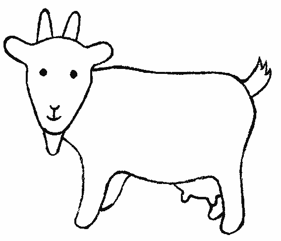 Dibujo para colorear: Cabra (Animales) #2398 - Dibujos para colorear
