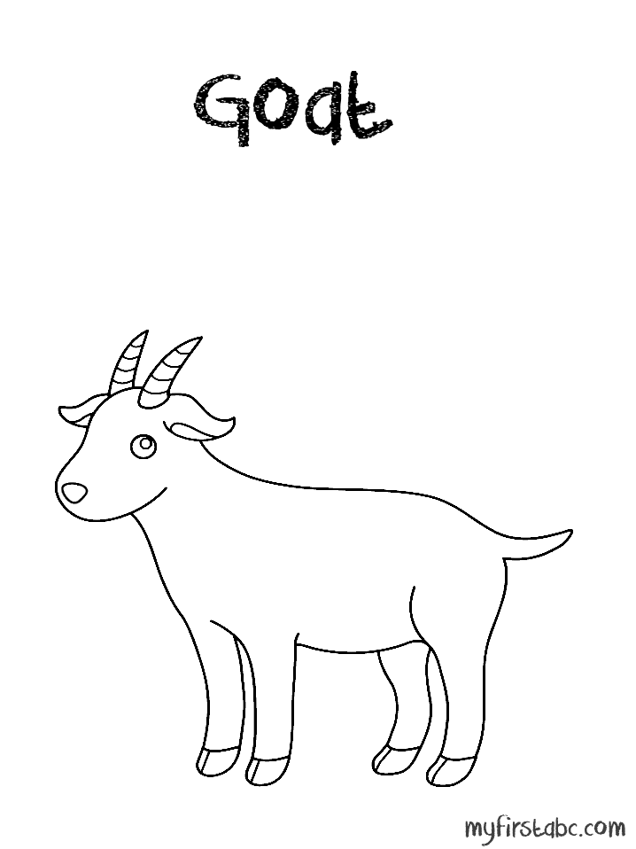 Dibujo para colorear: Cabra (Animales) #2405 - Dibujos para Colorear e Imprimir Gratis