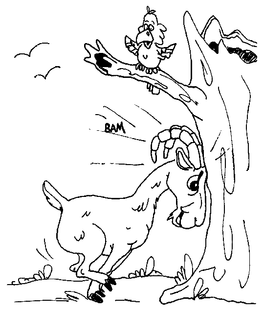Dibujo para colorear: Cabra (Animales) #2423 - Dibujos para colorear
