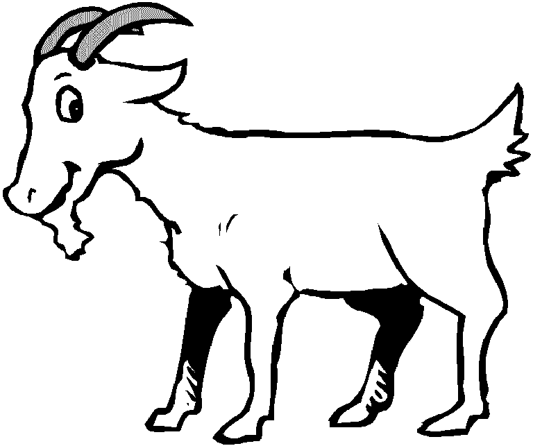 Dibujo para colorear: Cabra (Animales) #2438 - Dibujos para colorear
