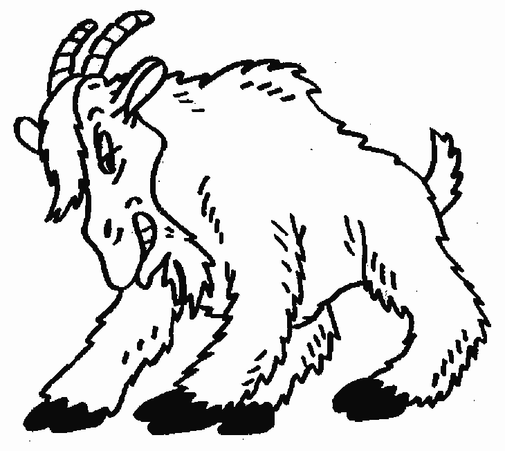 Dibujo para colorear: Cabra (Animales) #2441 - Dibujos para colorear