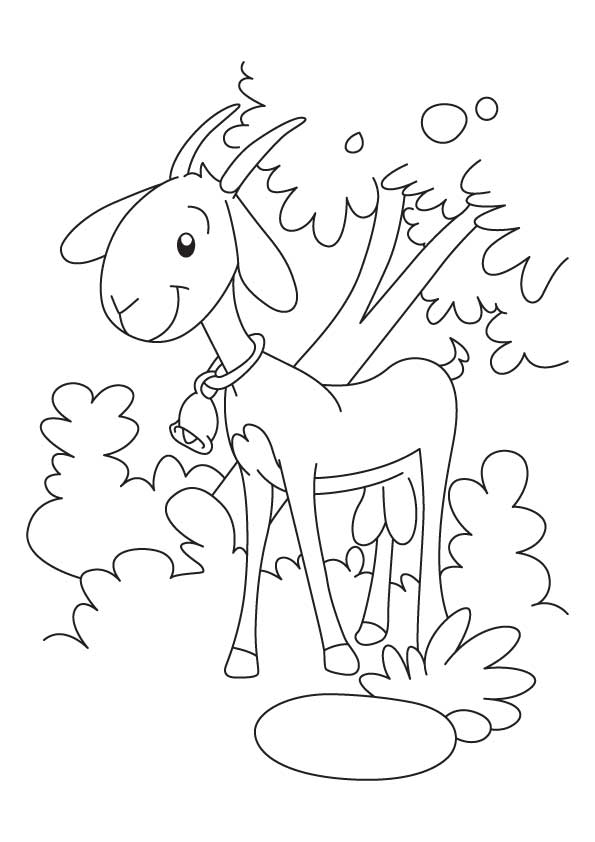 Dibujo para colorear: Cabra (Animales) #2446 - Dibujos para colorear