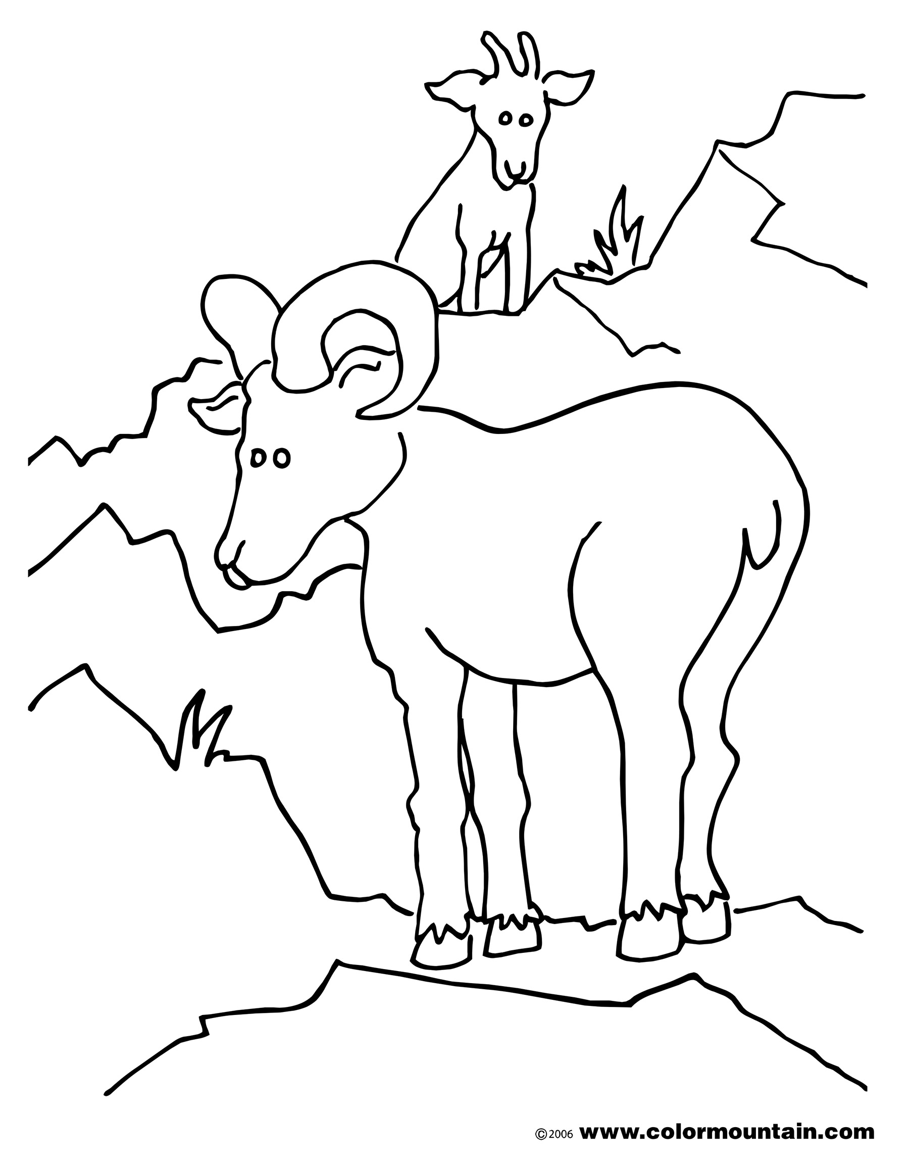 Dibujo para colorear: Cabra (Animales) #2450 - Dibujos para Colorear e Imprimir Gratis