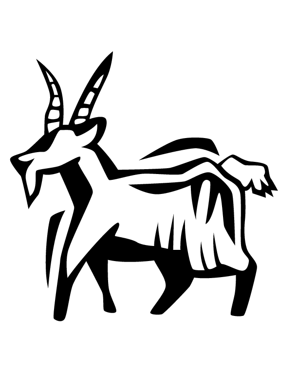 Dibujo para colorear: Cabra (Animales) #2468 - Dibujos para colorear