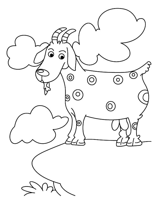 Dibujo para colorear: Cabra (Animales) #2547 - Dibujos para colorear
